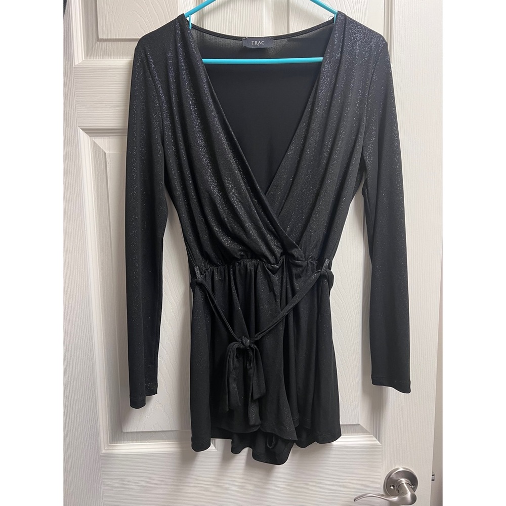 Long sleeve, shorts romper